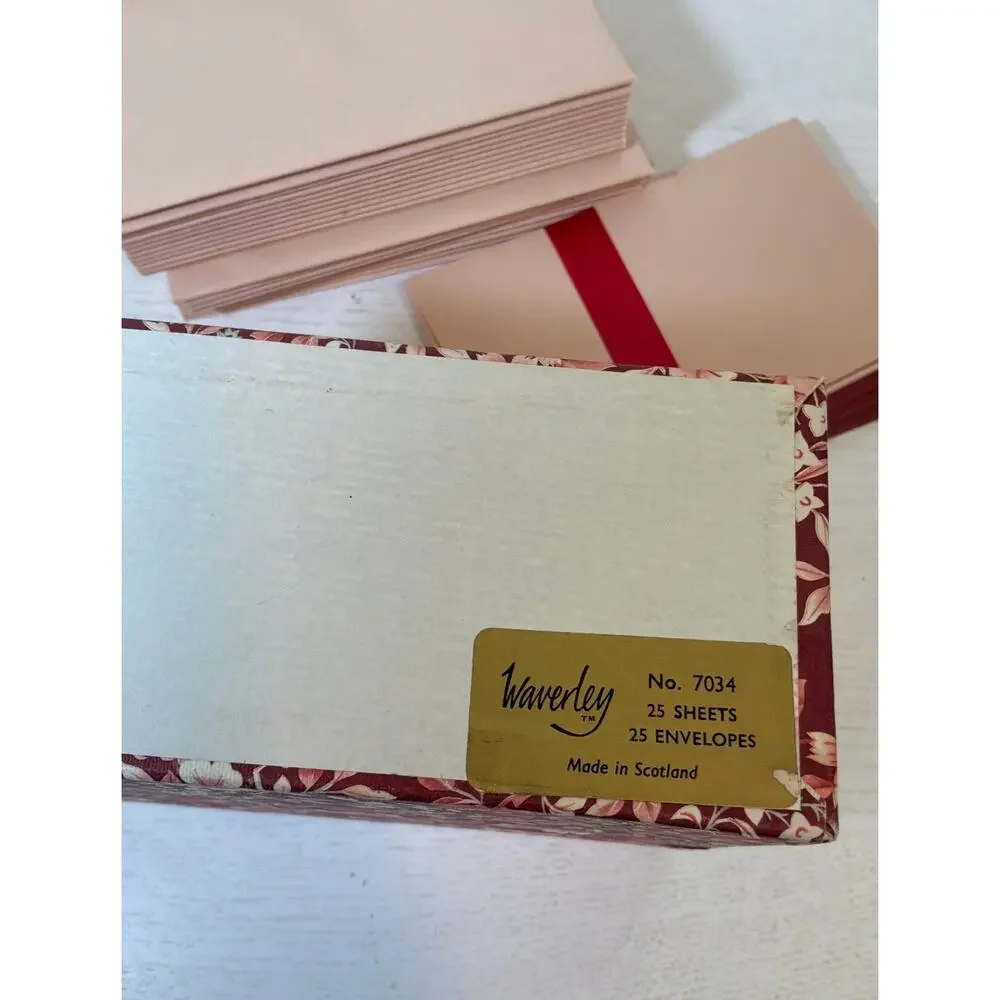 Vintage Waverley Floral Stationery Set with Reusable Box